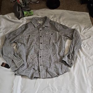 Converse Black and White Striped Button-Down Shirt